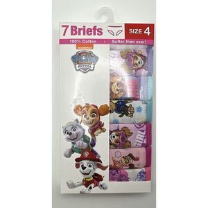 New Girl's Size 4 100% Cotton Briefs 7 Pairs Nickelodeon Paw‎ Patrol Themed